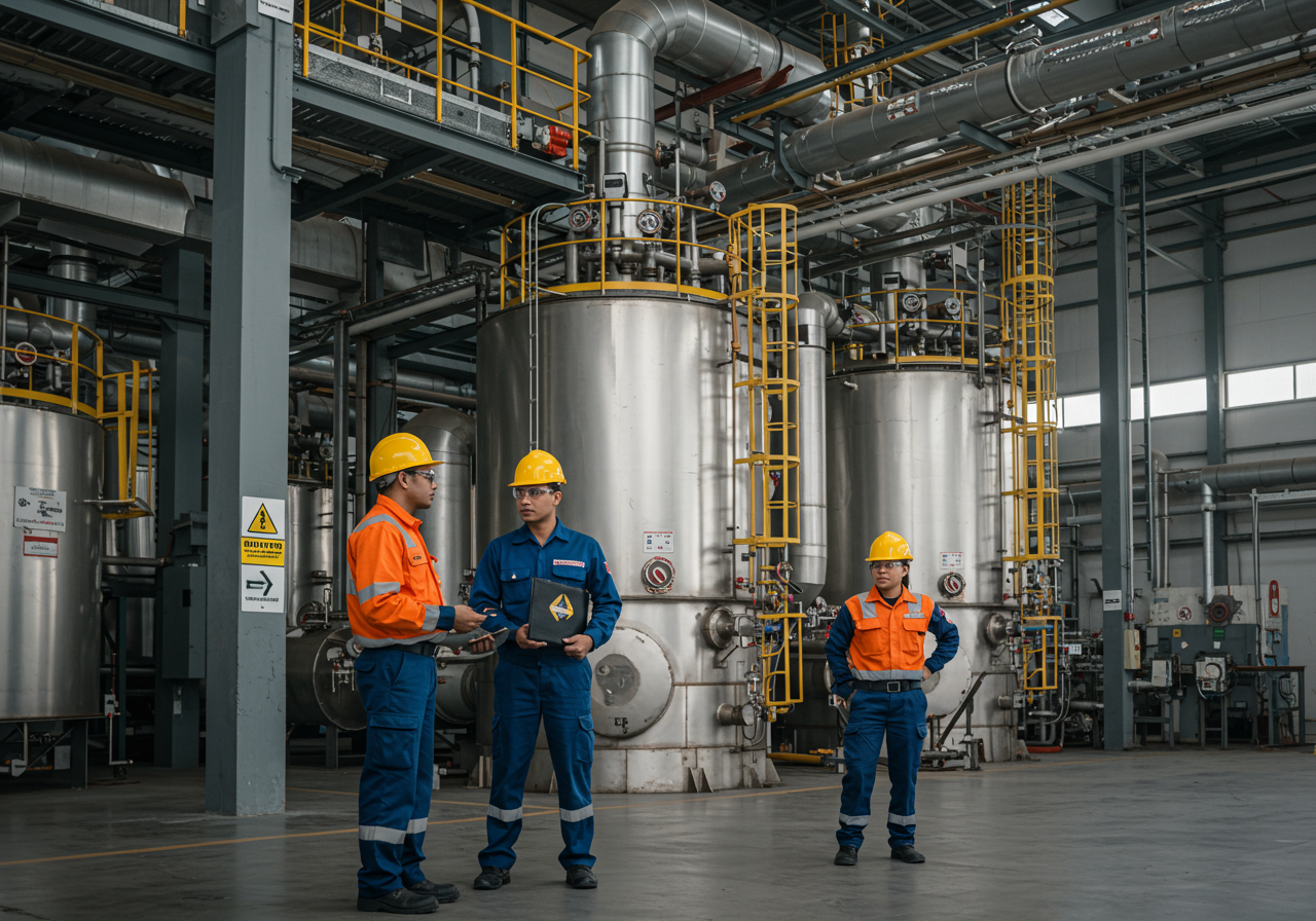 Chemical processing plant — furnace oil and industrial oil supply with safety compliance