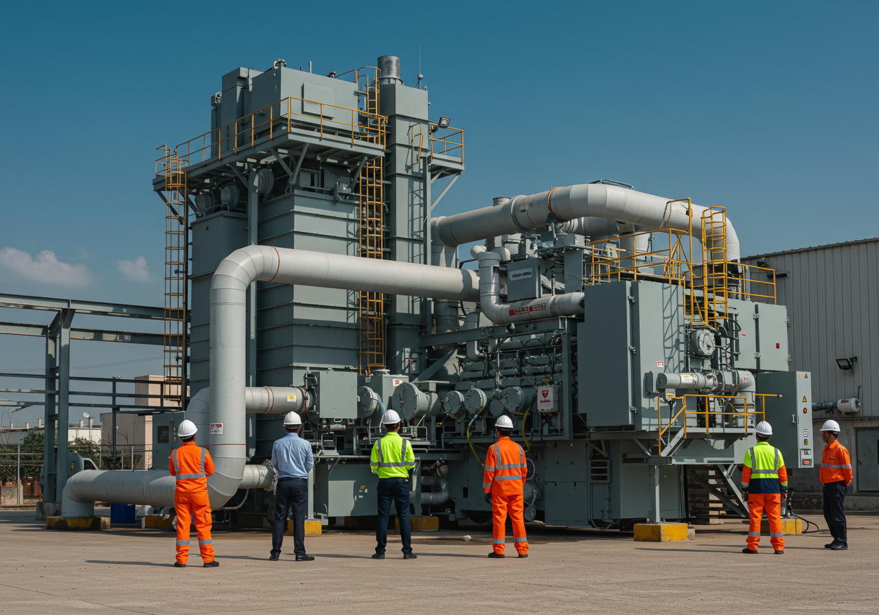 Industrial power plant — EN-950 diesel and HDO supply for power generation