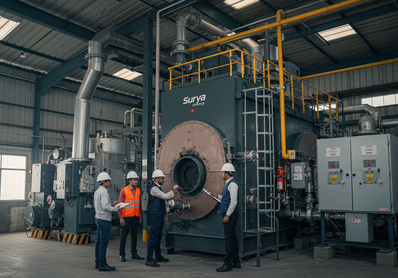 Manufacturing plant fuel supply — industrial boilers and equipment